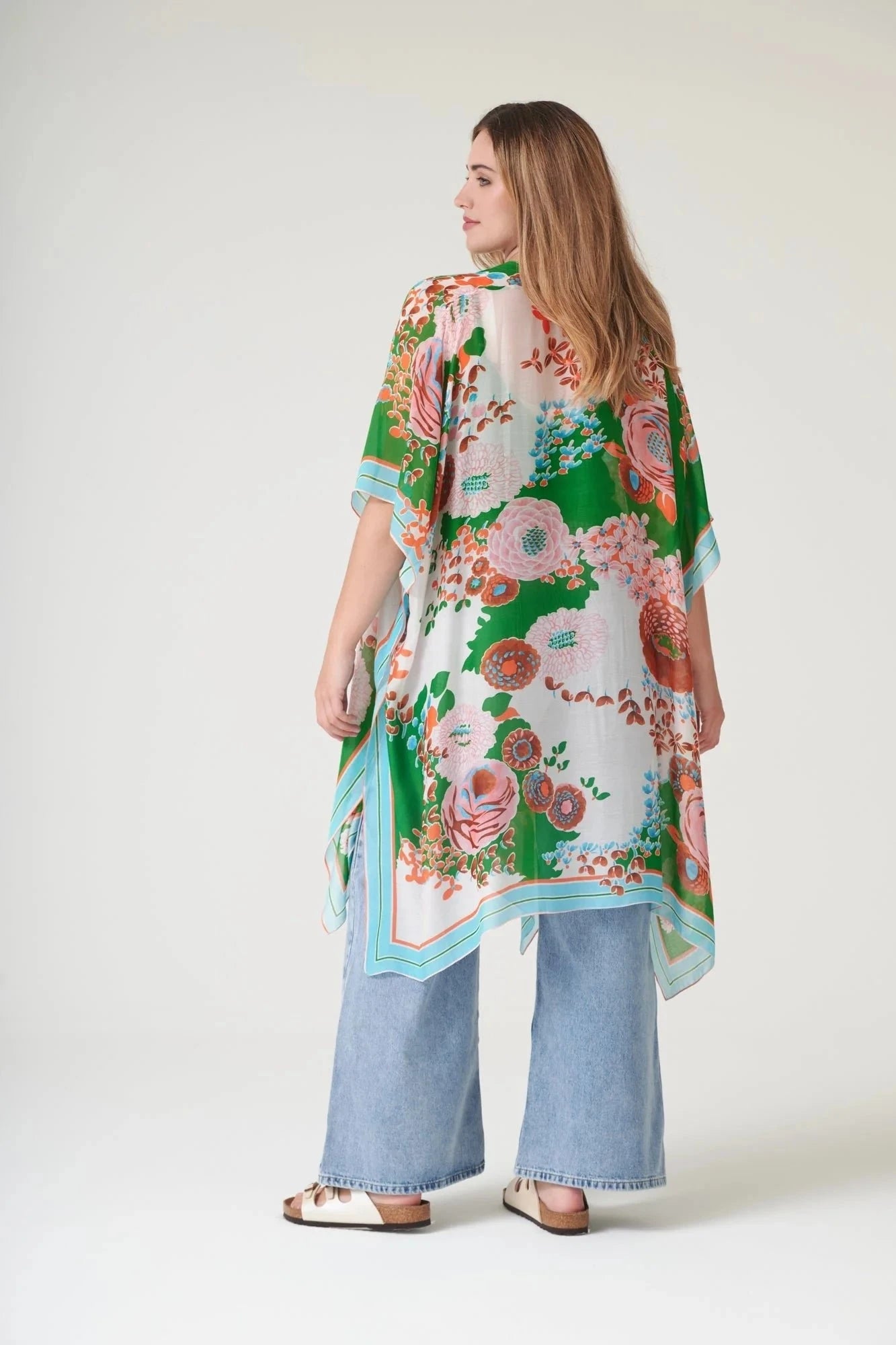 Throwover | Kitsch Bouquet | Green Casual Kimonos One Hundred Stars 