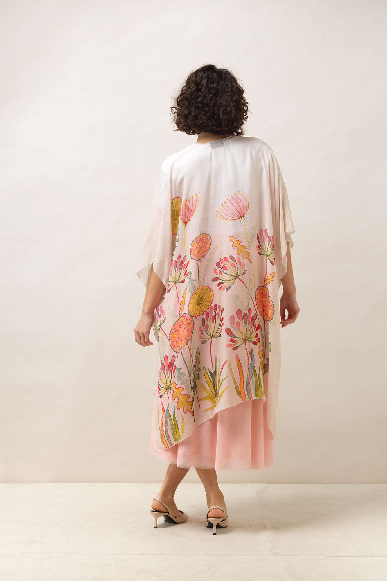 Throwover | Pop Flowers | Pink Casual Kimonos One Hundred Stars 