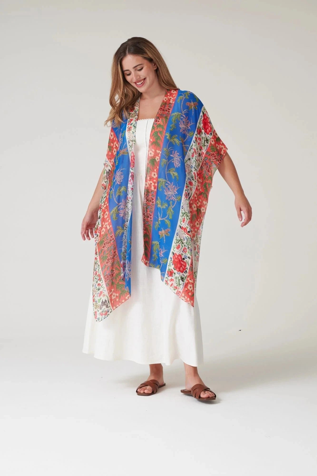Throwover | Ribbons | Cobalt Casual Kimonos One Hundred Stars 