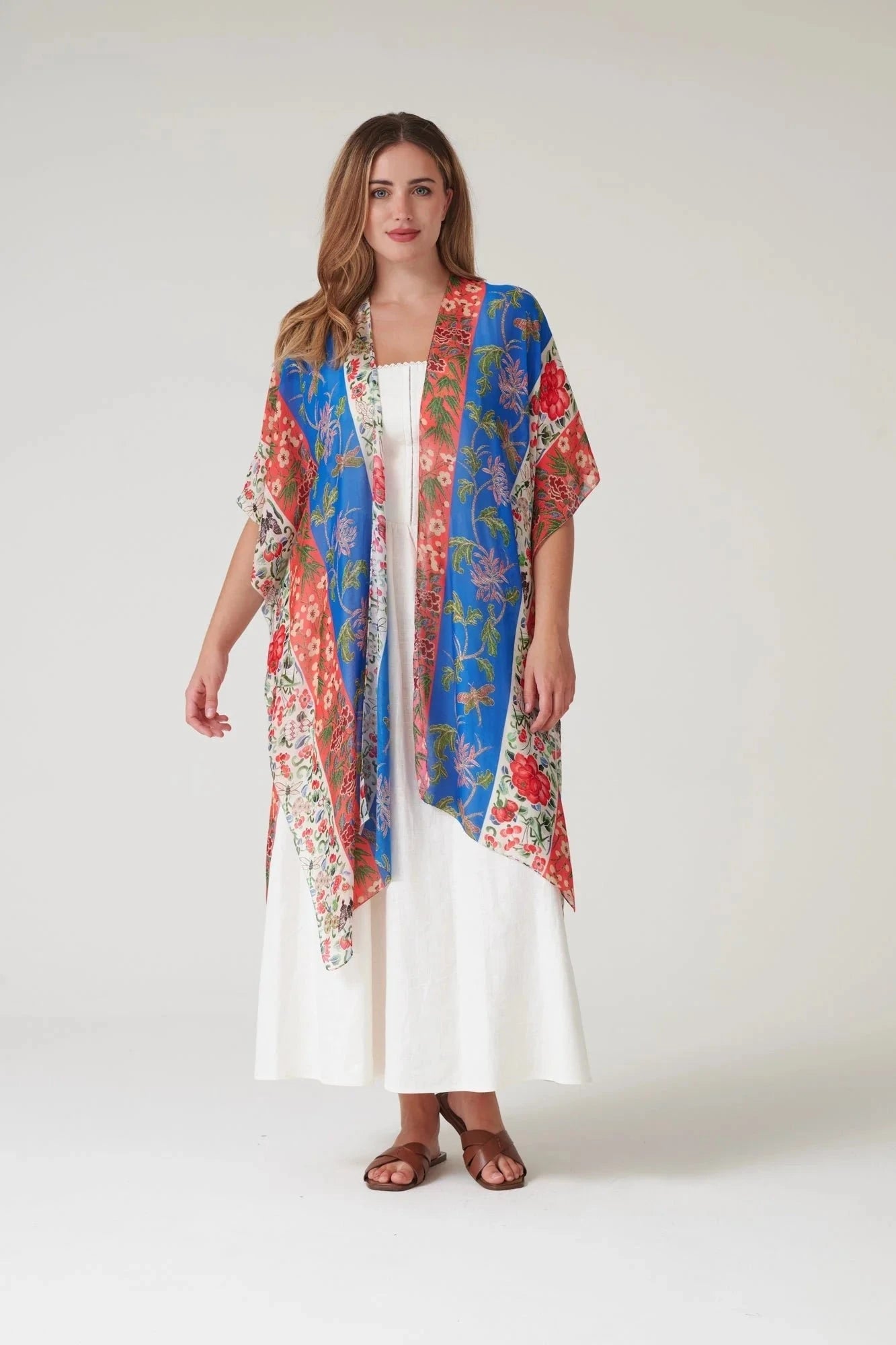 Throwover | Ribbons | Cobalt Casual Kimonos One Hundred Stars 