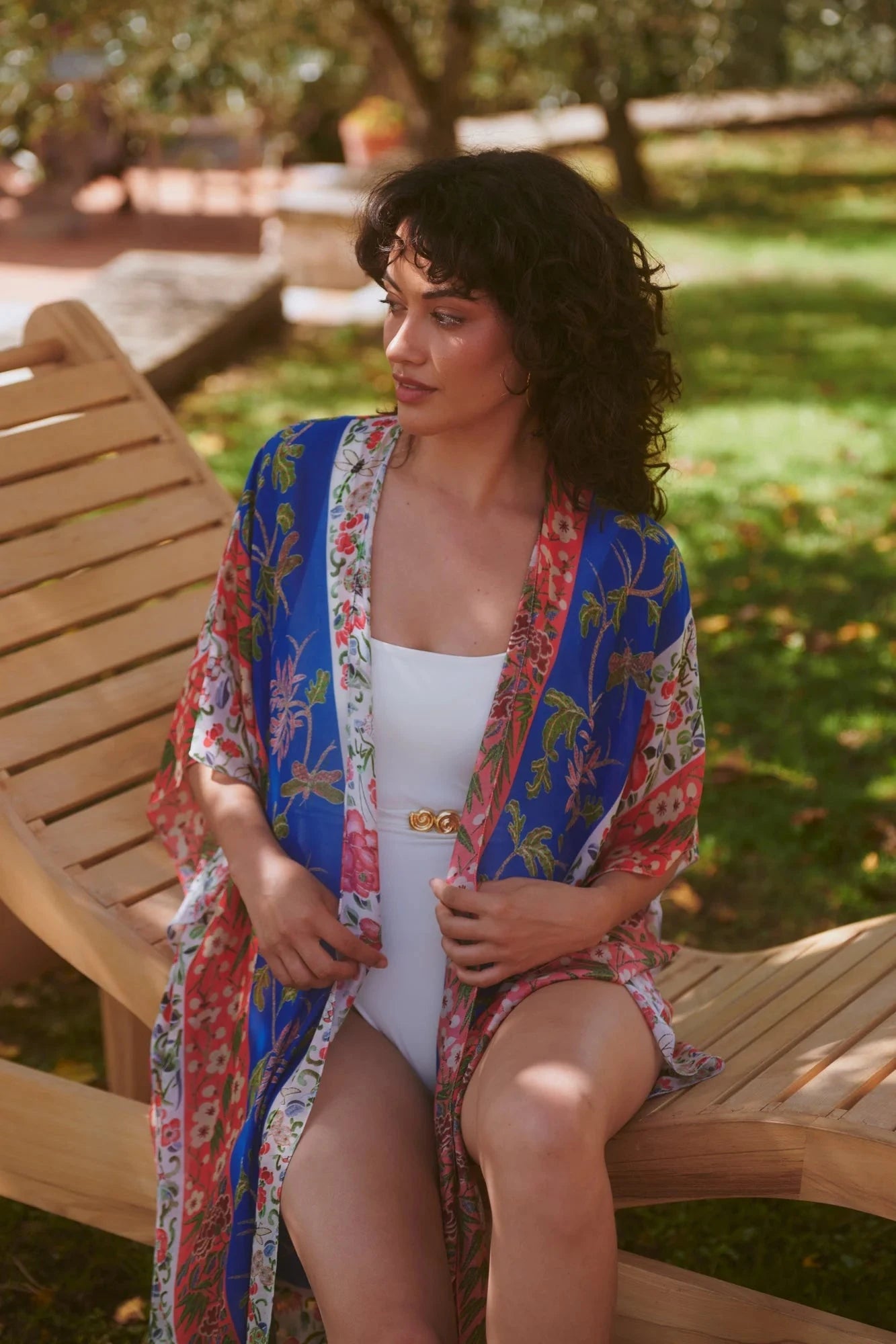 Throwover | Ribbons | Cobalt Casual Kimonos One Hundred Stars 