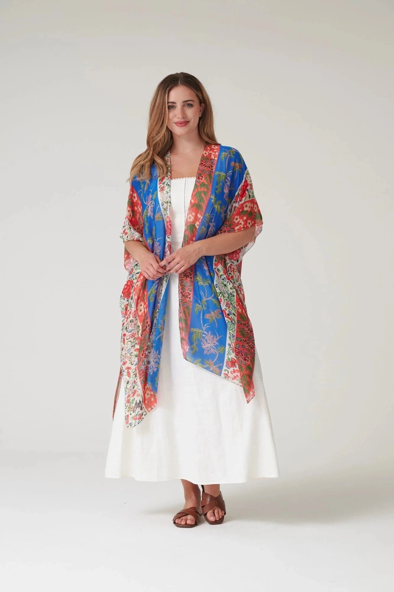 Throwover | Ribbons | Cobalt Casual Kimonos One Hundred Stars 