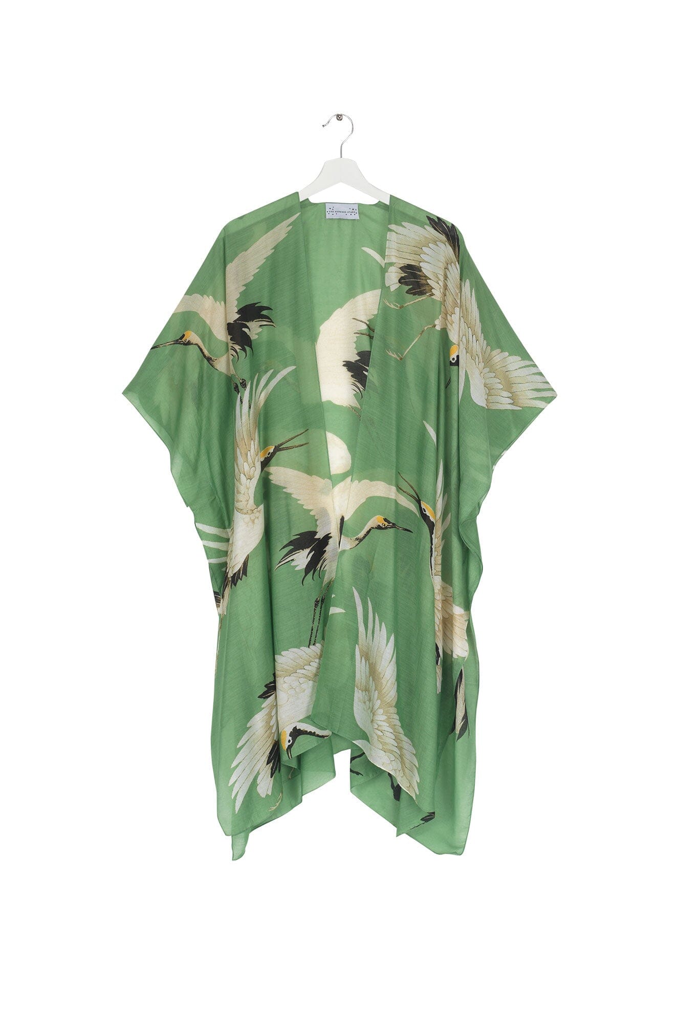Throwover | Stork | Pea Green Casual Kimonos One Hundred Stars 