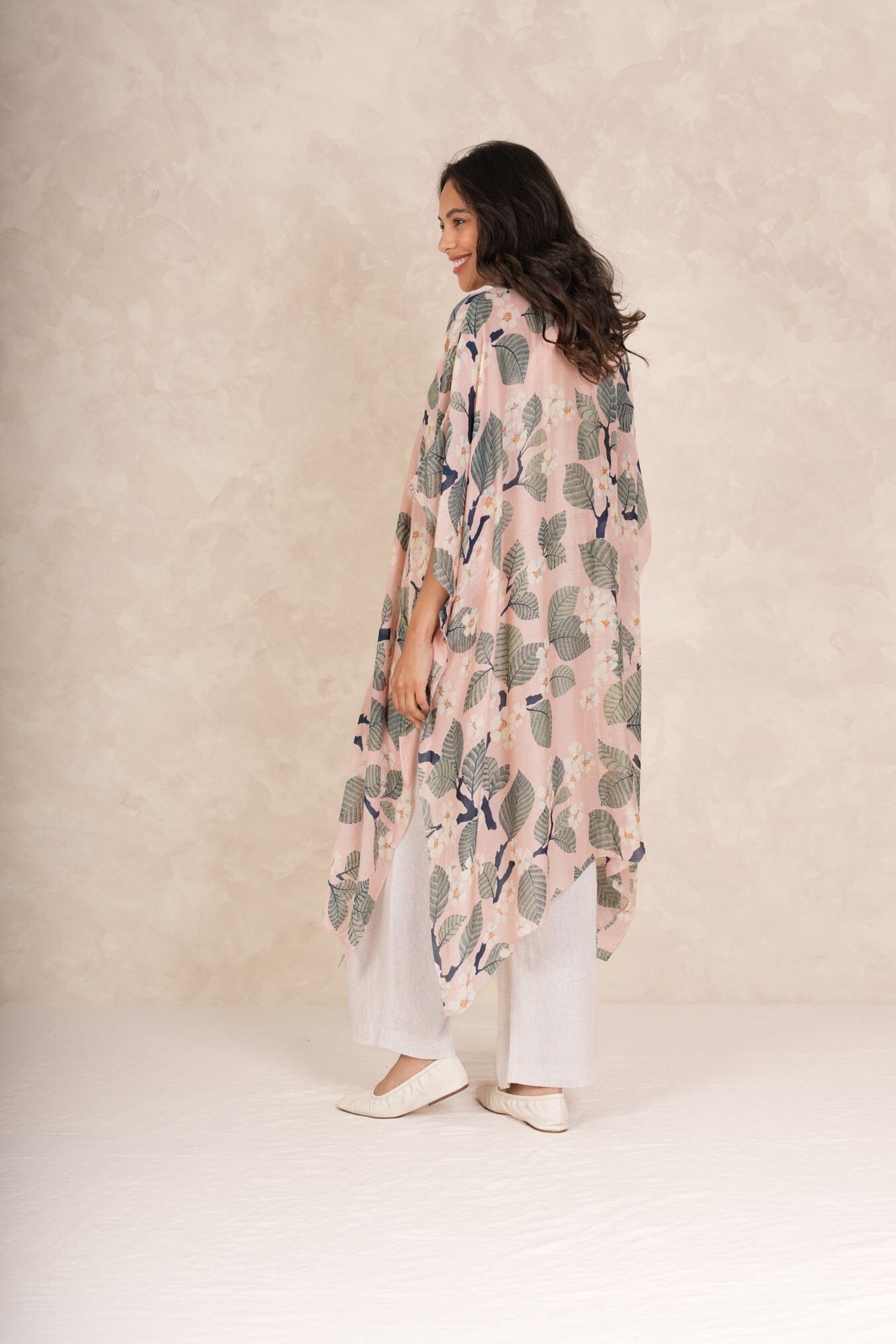 Throwover | Tree Blossom | Pink Casual Kimonos One Hundred Stars 