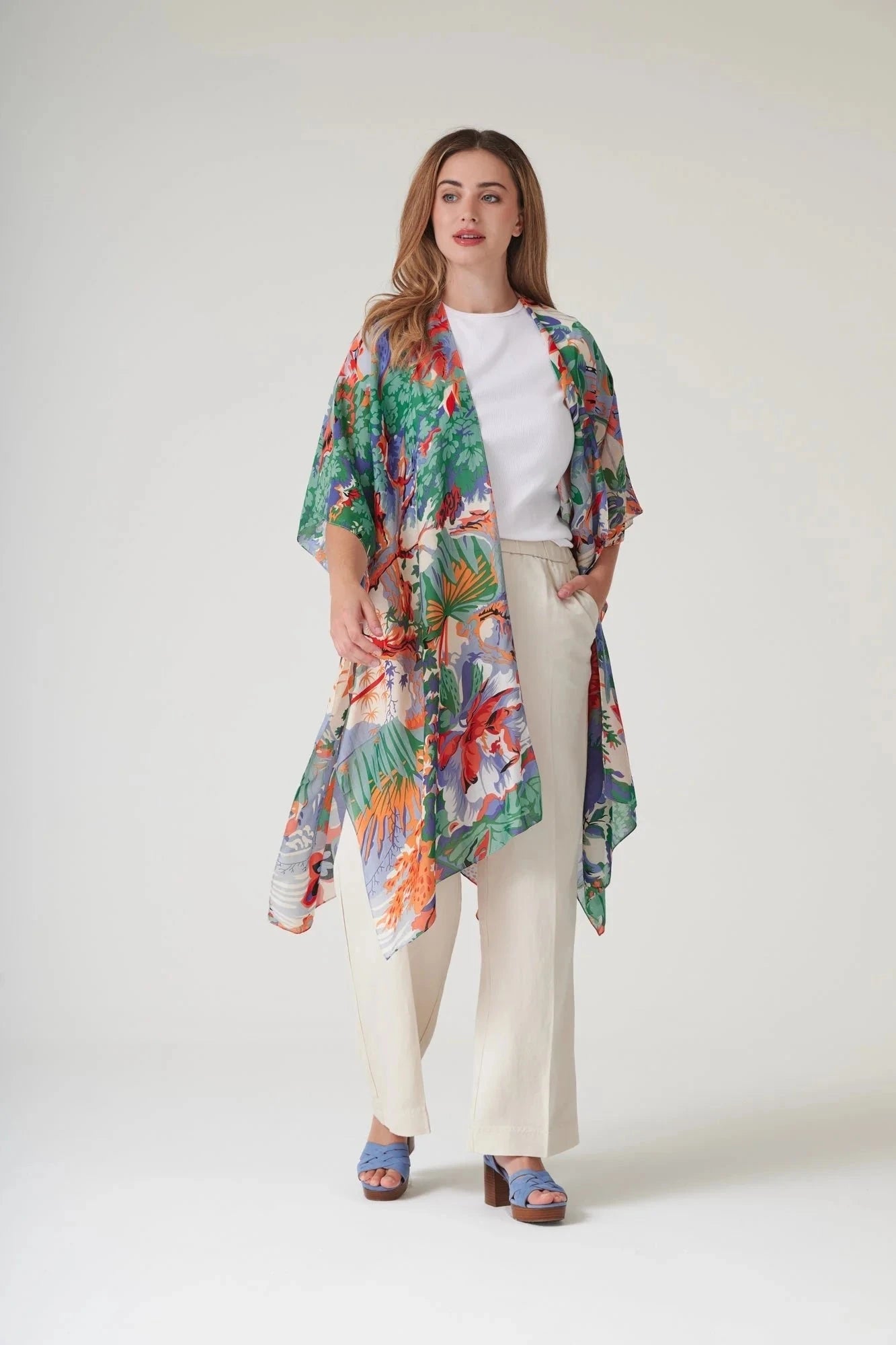 Throwover | Tropicana | Blue Casual Kimonos One Hundred Stars 