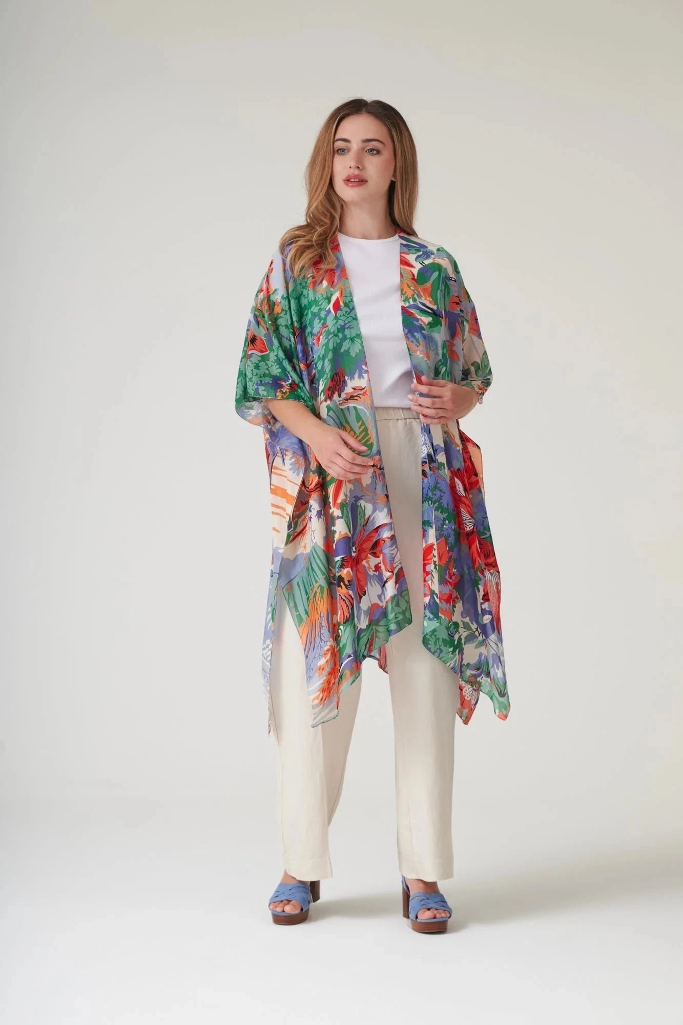 Throwover | Tropicana | Blue Casual Kimonos One Hundred Stars 