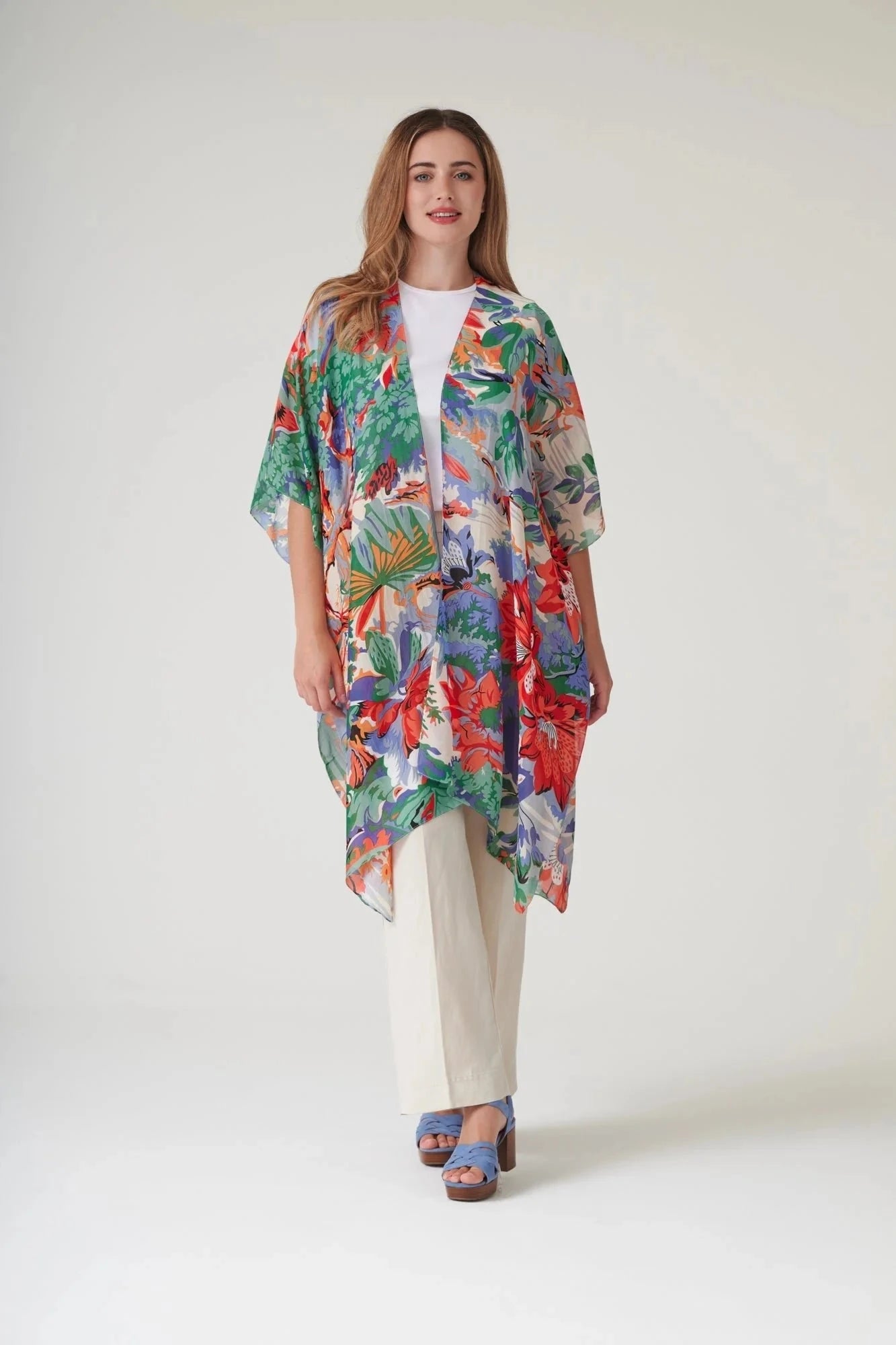 Throwover | Tropicana | Blue Casual Kimonos One Hundred Stars 
