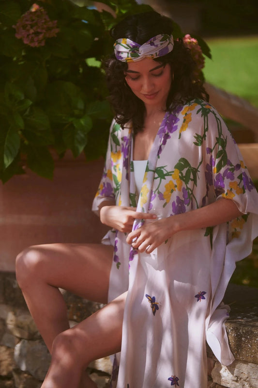 Throwover | Wisteria | Lilac Casual Kimonos One Hundred Stars 