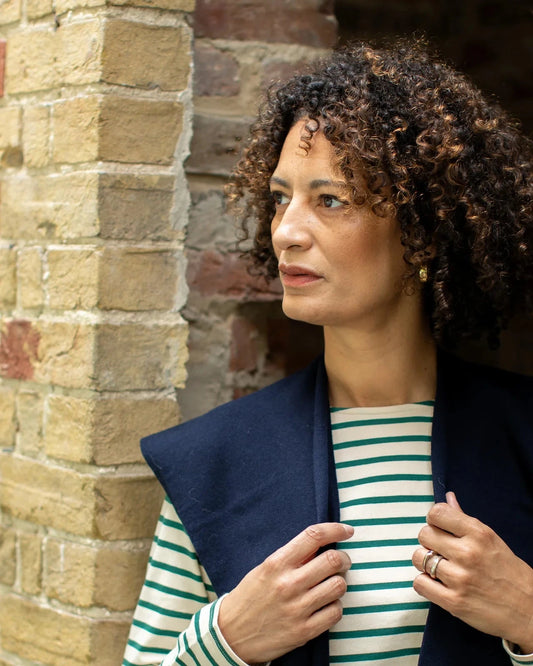 Tori Shrug | Dark Navy Scarves Chalk 