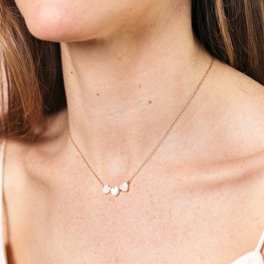 Triple Heart Pendant Necklace | Gold Necklace Lisa Angel 