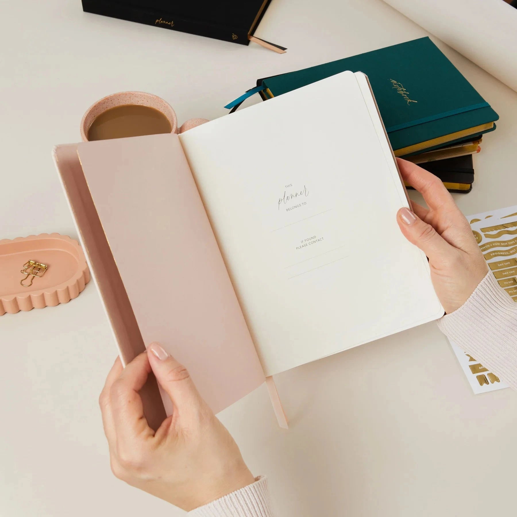 Undated Weekly Planner | Blush Stationery Blush and Gold 