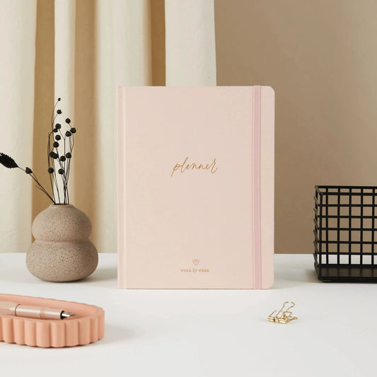 Undated Weekly Planner | Blush Stationery Blush and Gold 