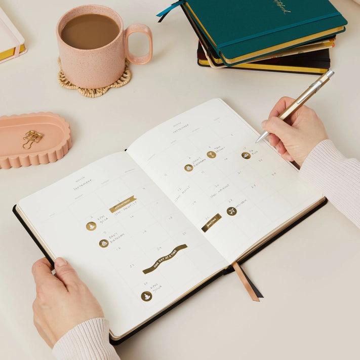 Undated Weekly Planner | Curve Stationery Blush and Gold 