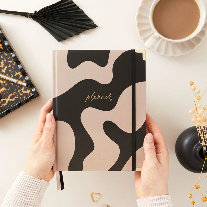 Undated Weekly Planner | Curve Stationery Blush and Gold 