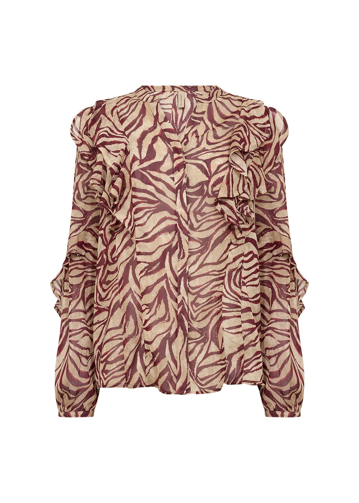 Valborg Blouse | Red Combi Blouse Soya Concept 