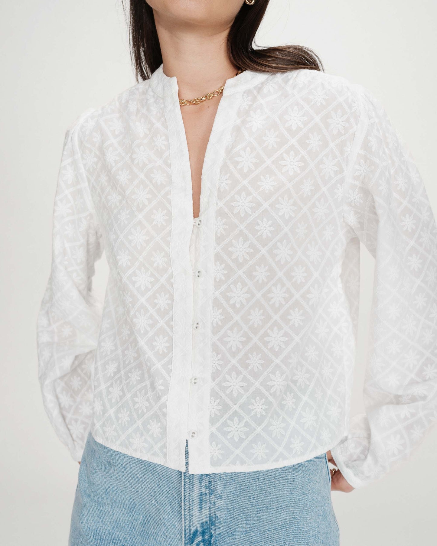 Vandita Blouse | Ivory Blouse Grace and Mila 