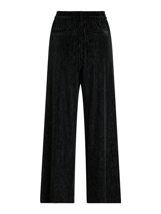 Varone Wide Pants | Black Silver Lurex Shirts & Tops Vila Clothing 