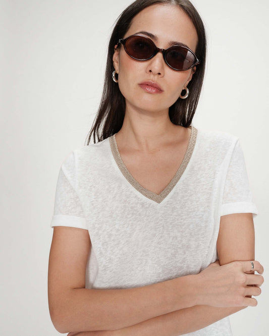 Vasco T Shirt | Ivory Top Grace and Mila 
