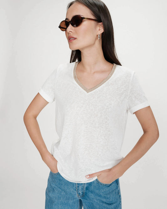 Vasco T Shirt | Ivory Top Grace and Mila 