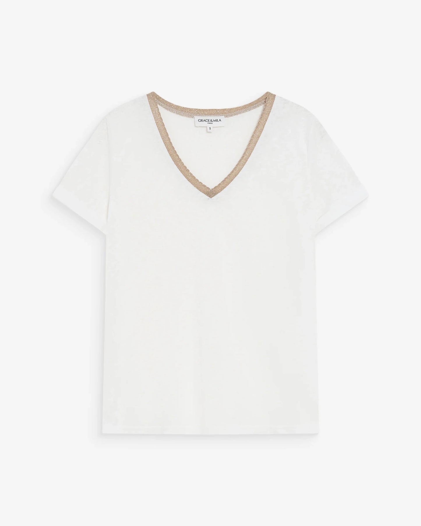 Vasco T Shirt | Ivory Top Grace and Mila 
