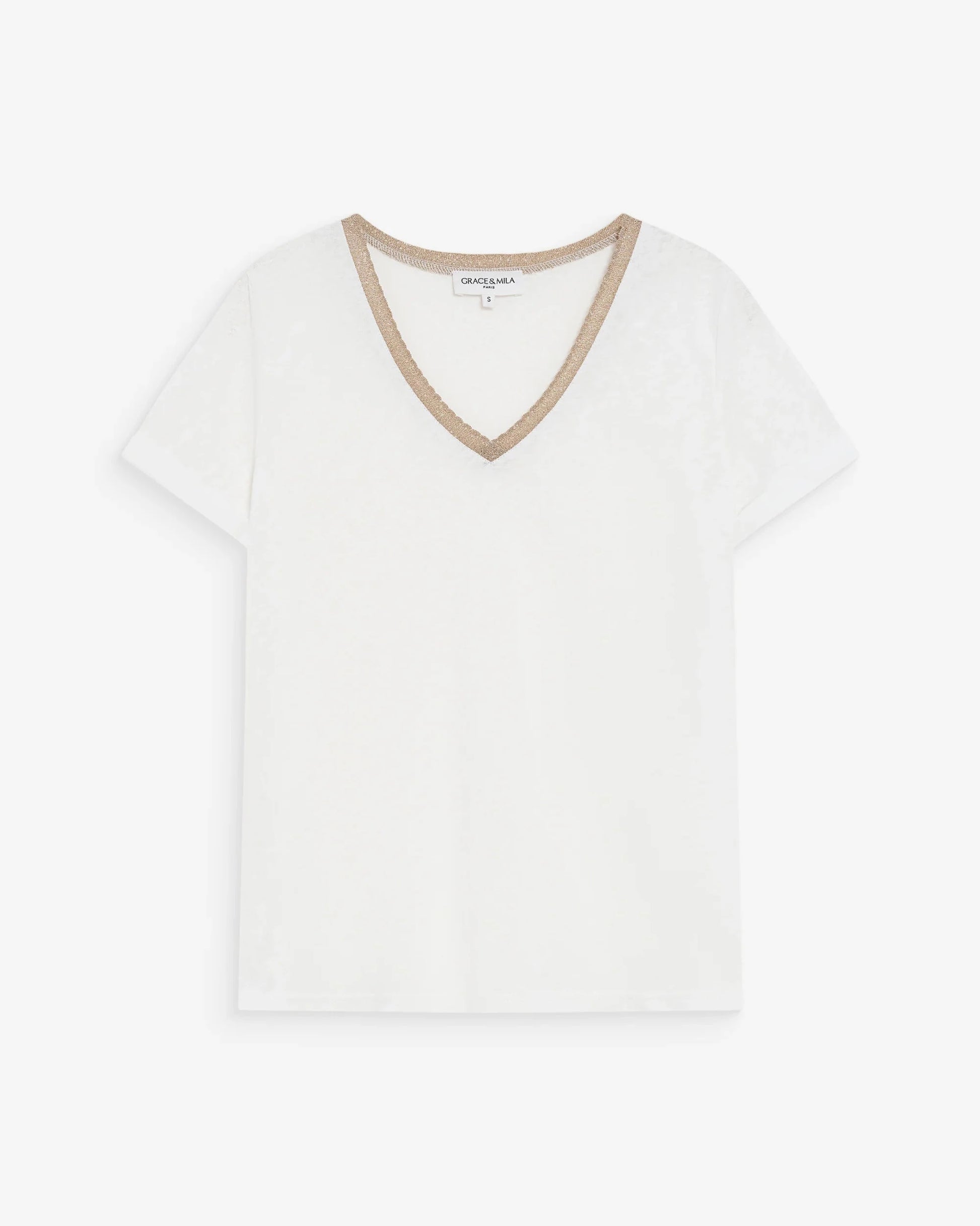 Vasco T Shirt | Ivory Top Grace and Mila 