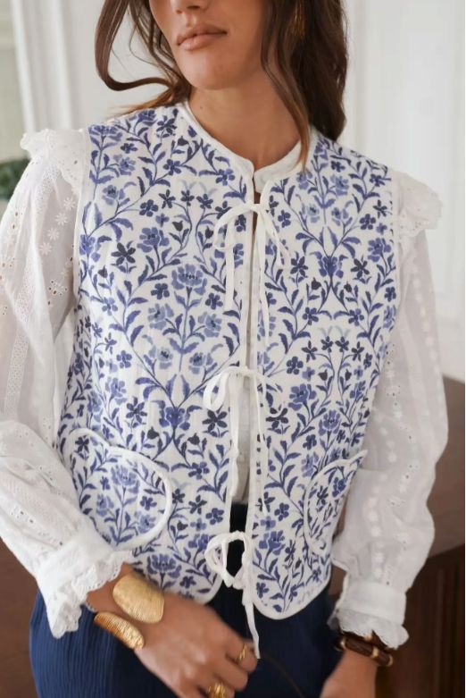 Veena Gilet | Blue Blouse Parisienne Collection 