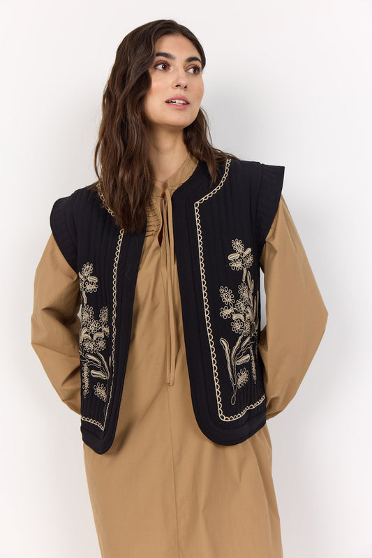 Verna Waistcoat | Black Waistcoat Soya Concept 