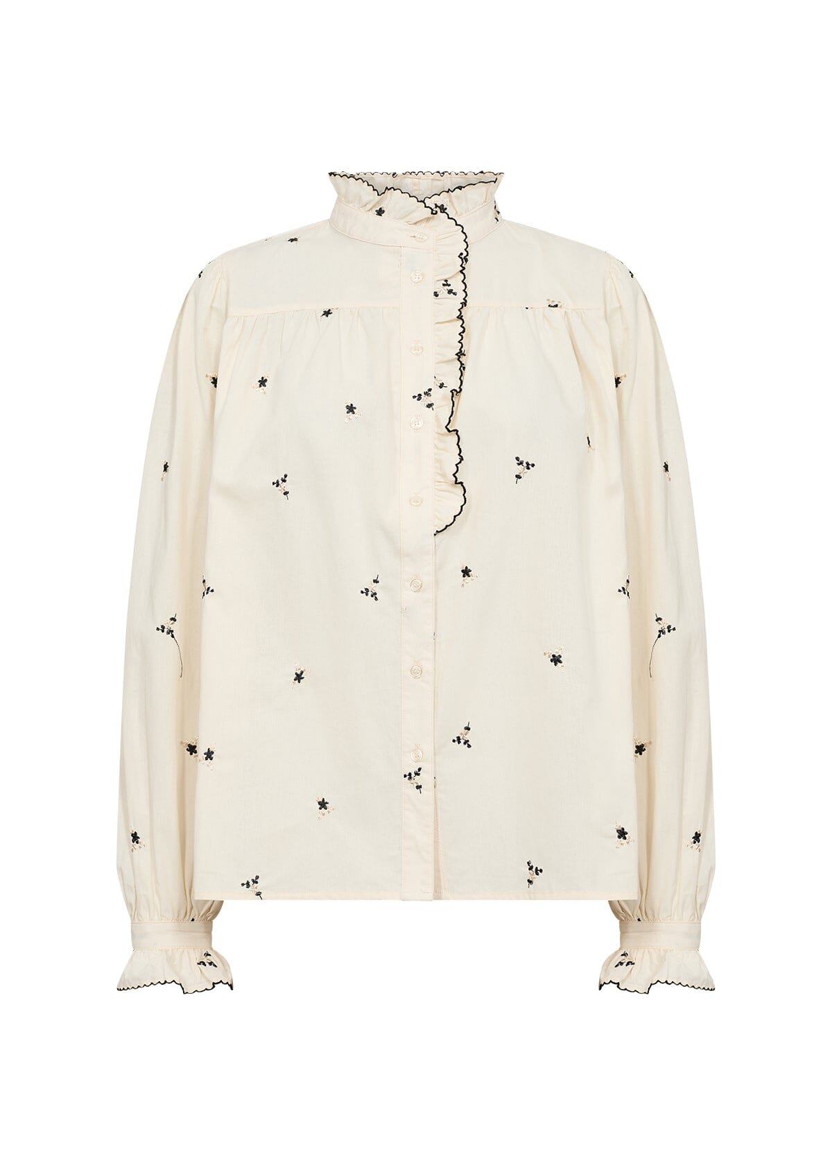 Viben Blouse | Cream Combi Blouse Soya Concept 
