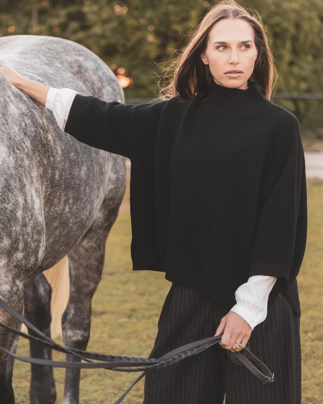 Vicki Jumper | Black Shirts & Tops Chalk 