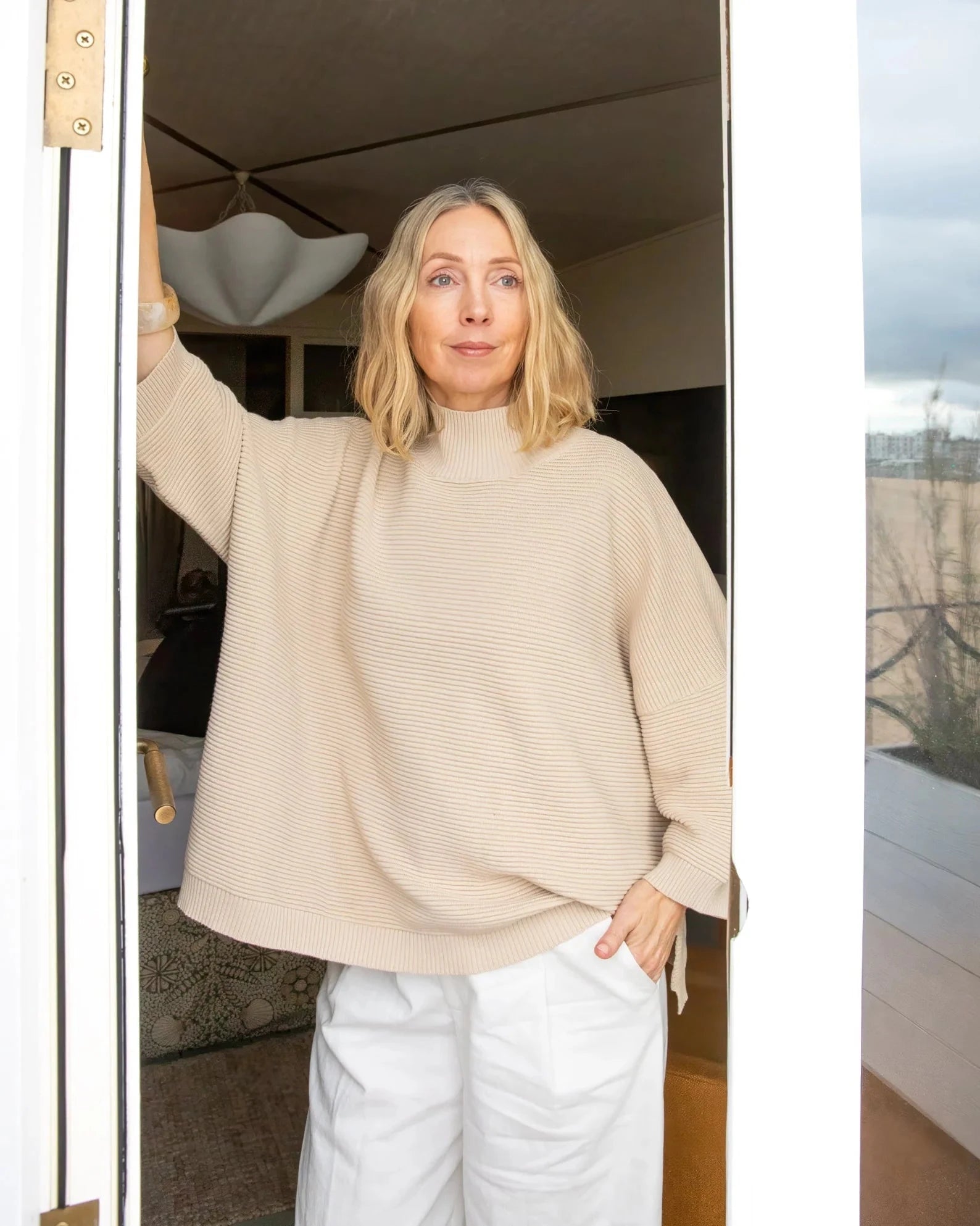 Vicki Jumper | Sand Knitwear Chalk 