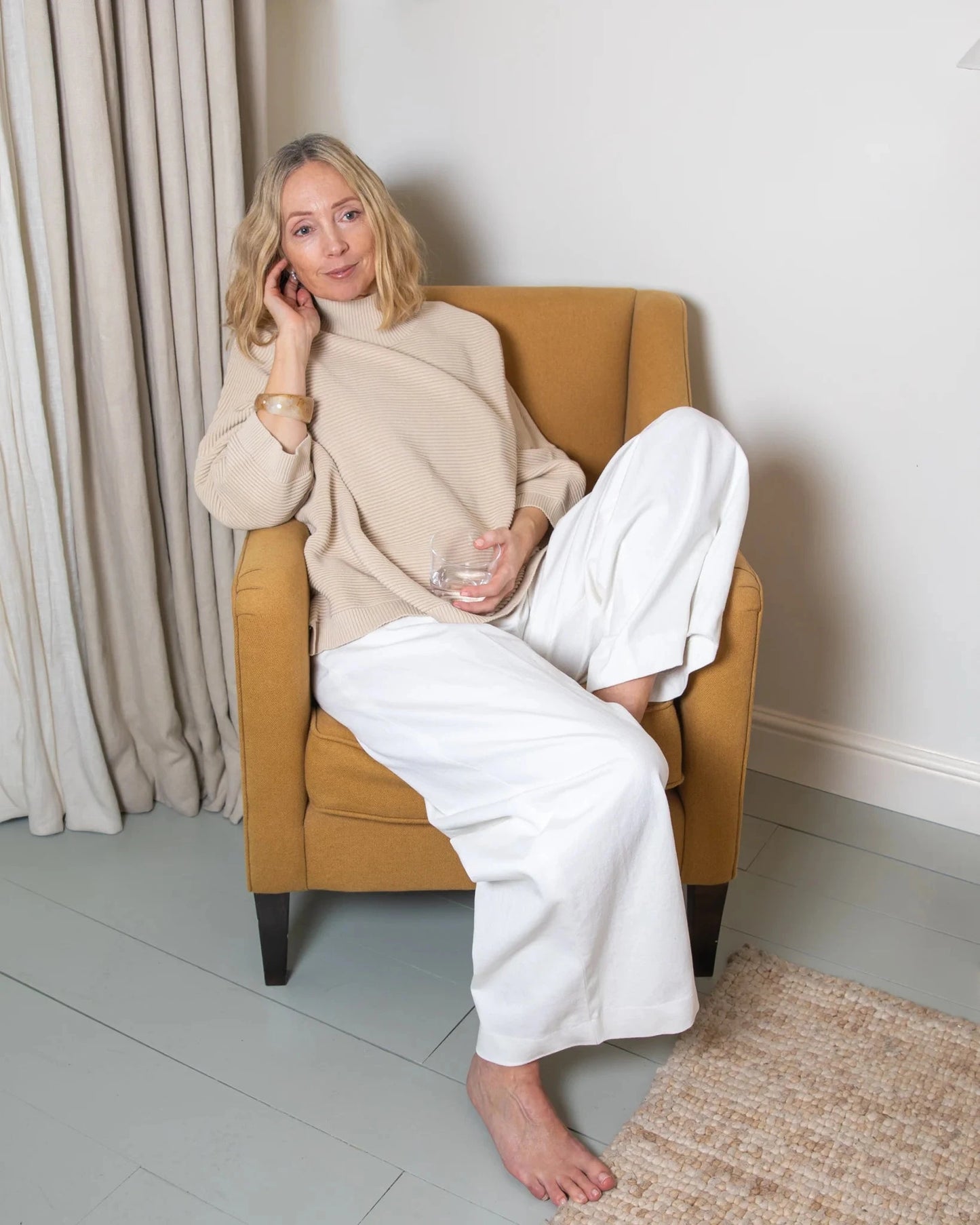 Vicki Jumper | Sand Knitwear Chalk 