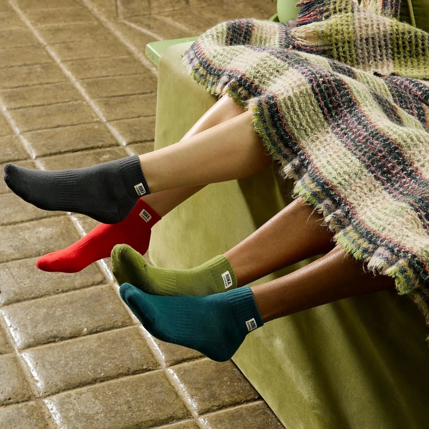 Wembley Cotton Socks | Cranberry Socks Roka 