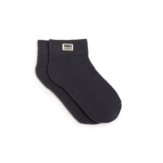 Wembley Cotton Socks | Faded Black Socks Roka 