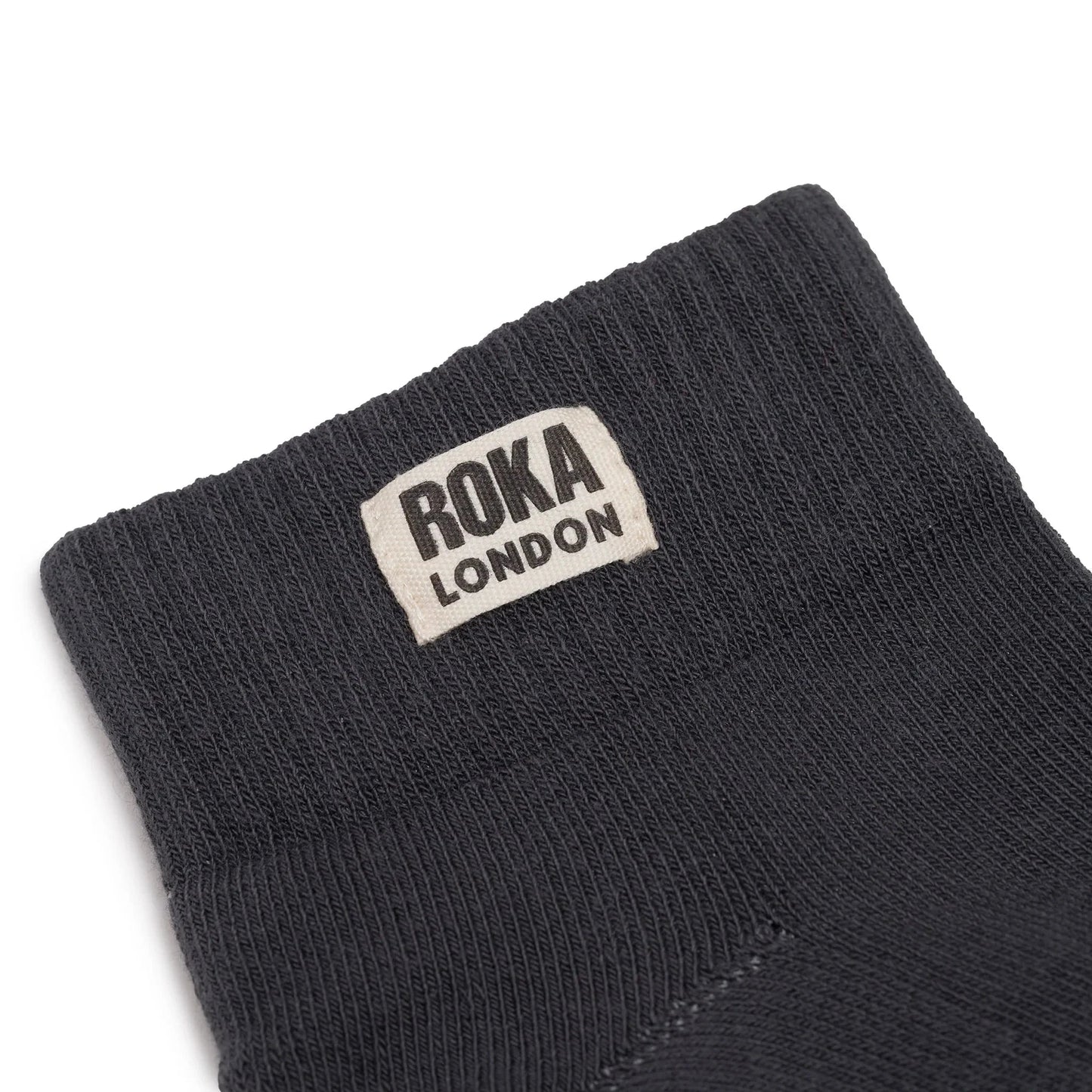 Wembley Cotton Socks | Faded Black Socks Roka 