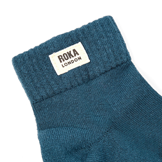 Wembley Cotton Socks | Lagoon Blue Socks Roka 