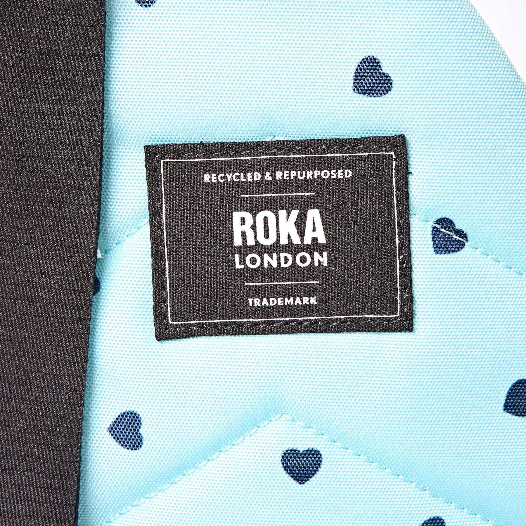 Willesden B Large Recycled Canvas | Heart Print Backpacks Roka 