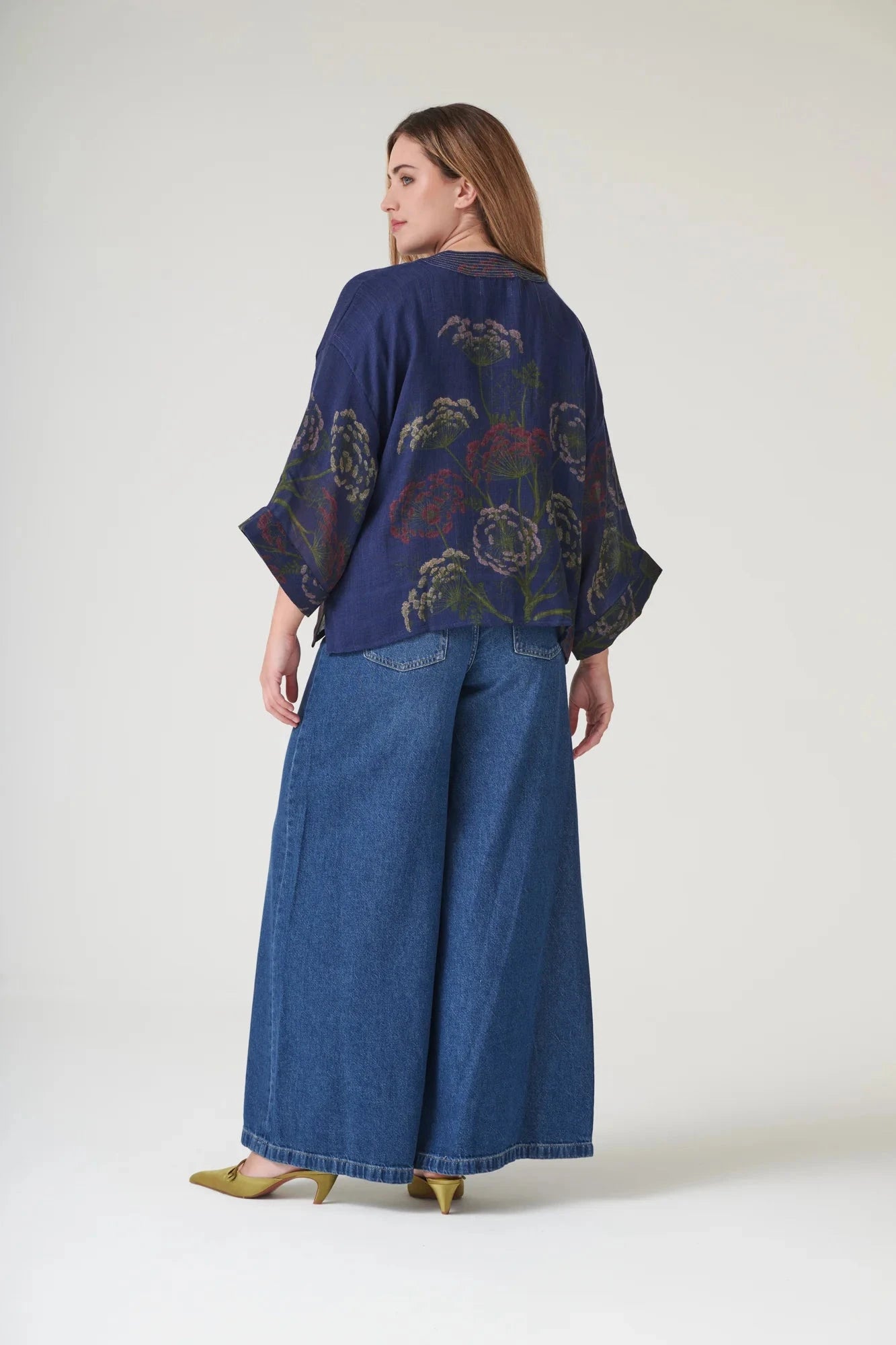 Wool Kimono | Parsley Seed | Navy Kimonos One Hundred Stars 