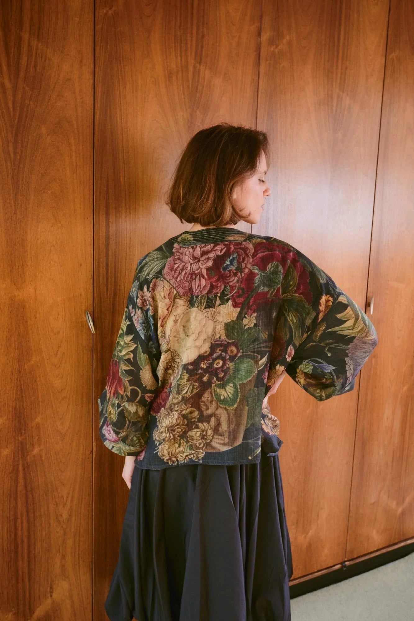 Wool Kimono | Primula | Black Kimonos One Hundred Stars 