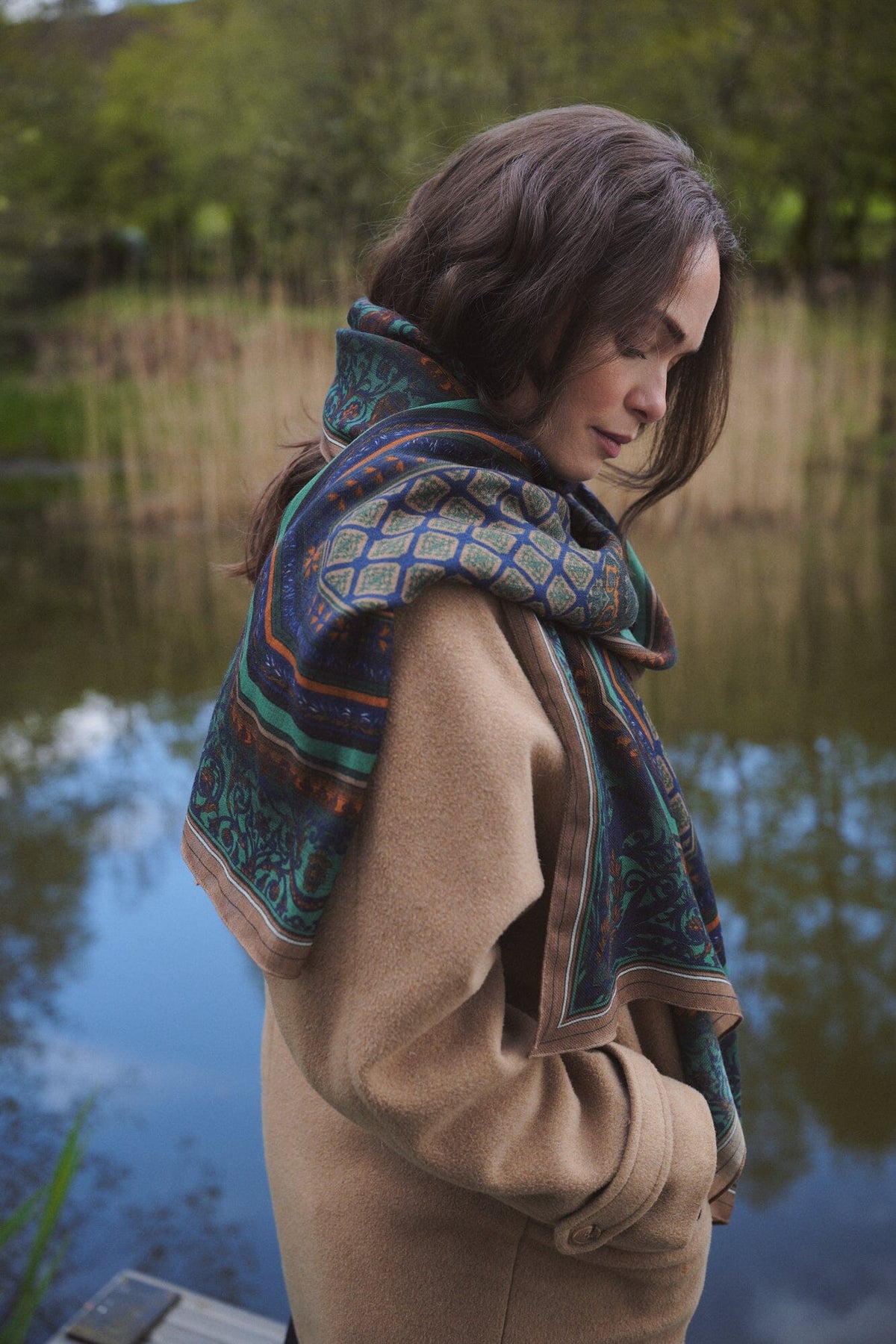 Wool Scarf | Amulet | Emerald Scarves One Hundred Stars 