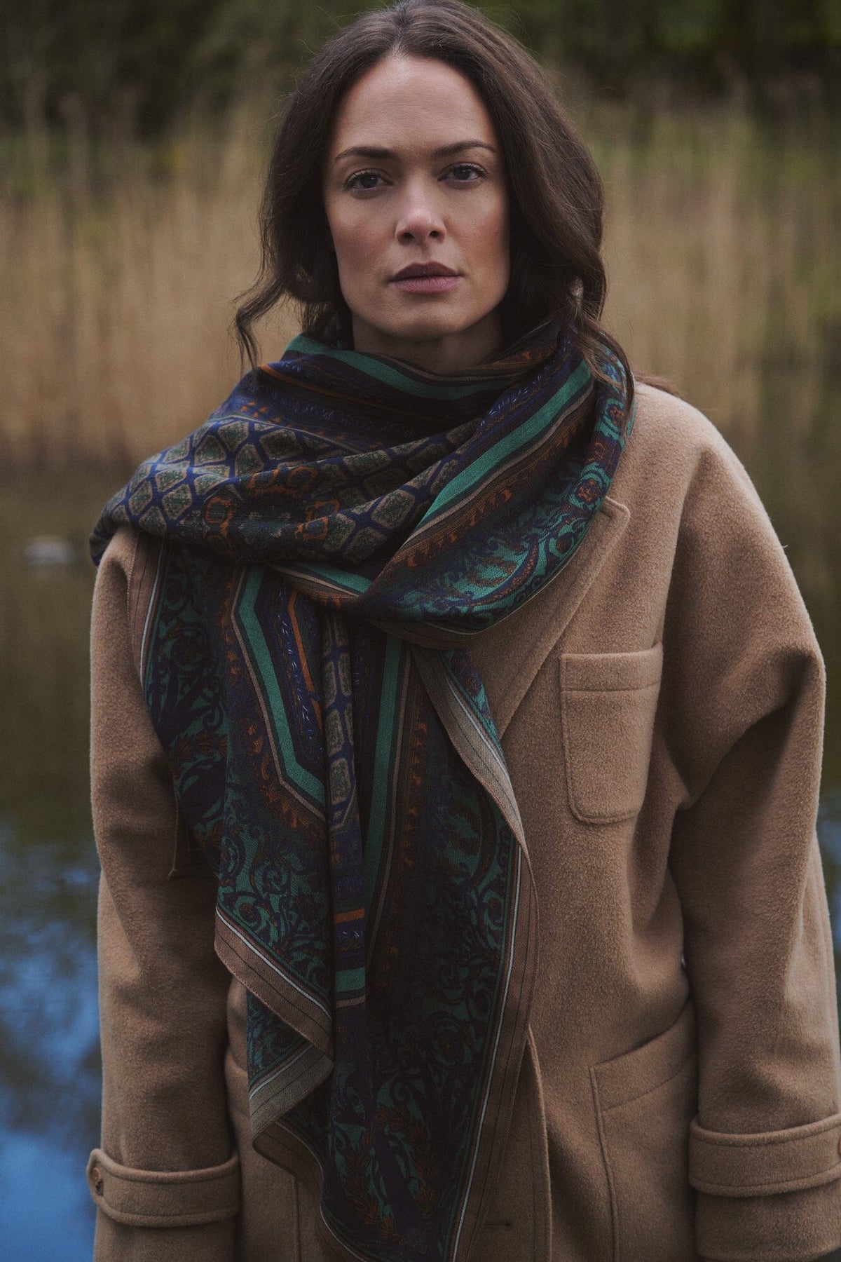 Wool Scarf | Amulet | Emerald Scarves One Hundred Stars 
