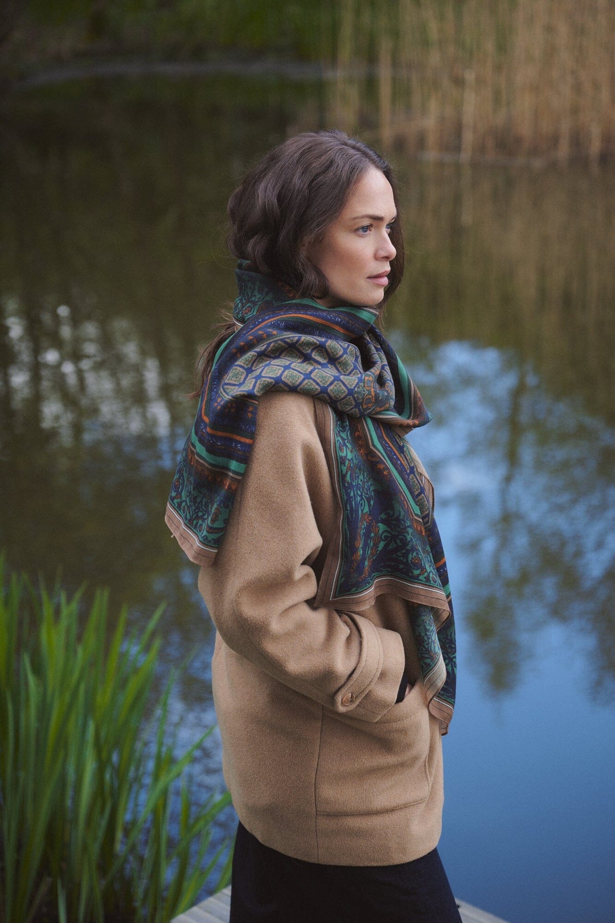 Wool Scarf | Amulet | Emerald Scarves One Hundred Stars 