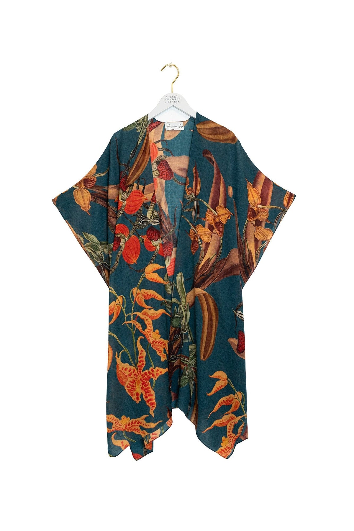 Wool Throwover | Orchid | Teal Kimonos One Hundred Stars 