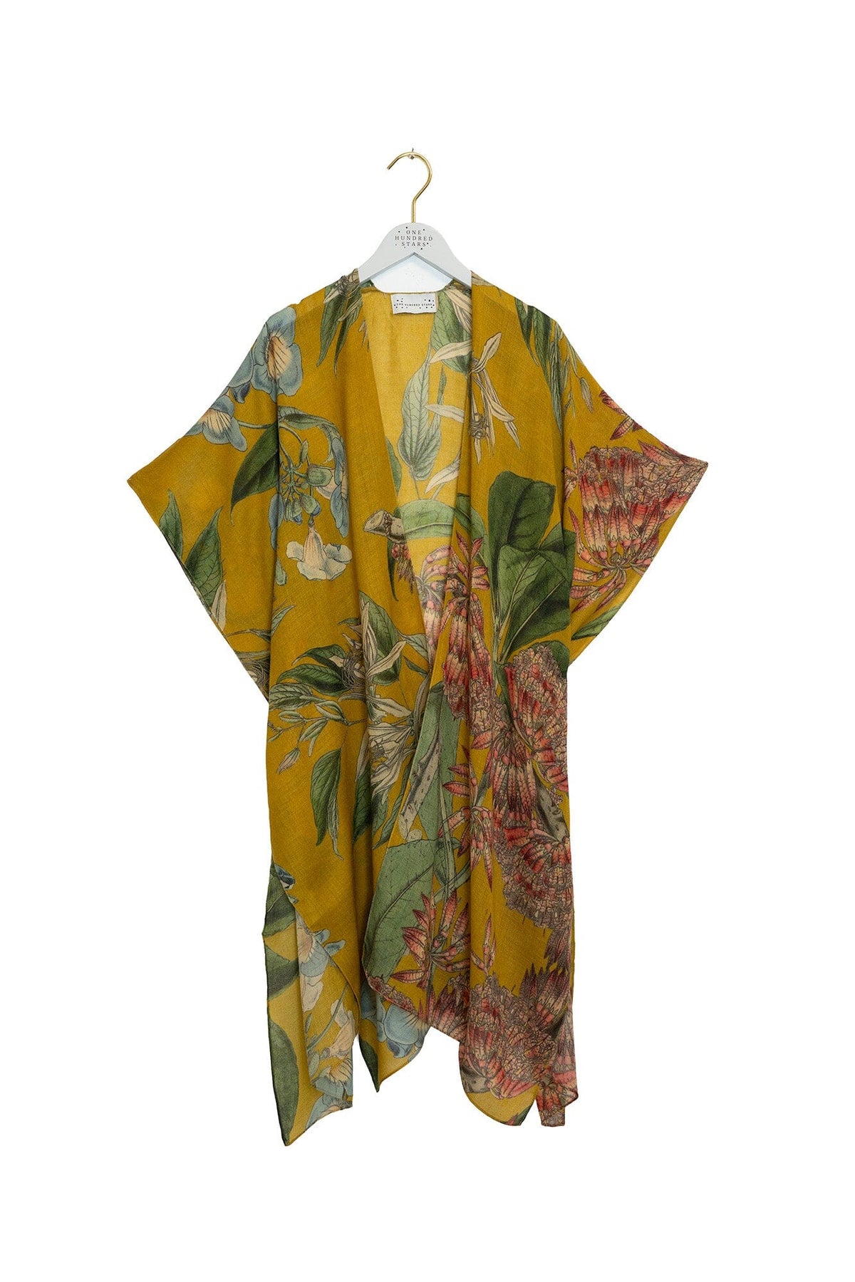 Wool Throwover | Rhodoleia | Gold Kimonos One Hundred Stars 