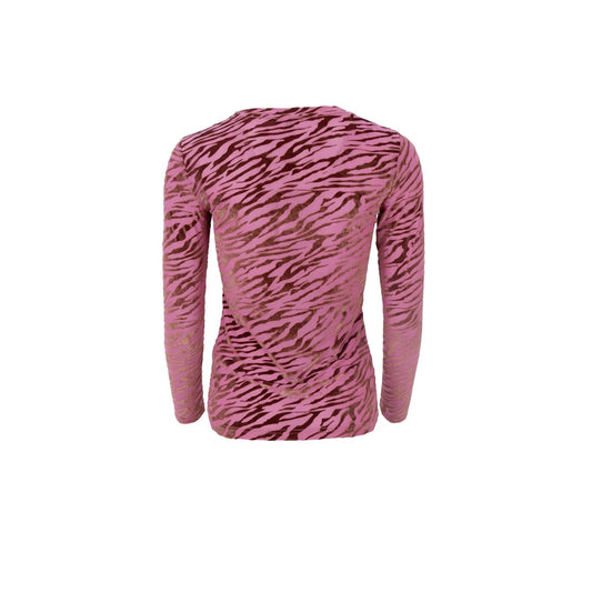 Zenia Mesh Blouse | Berry Rose Shirts & Tops Black Colour 
