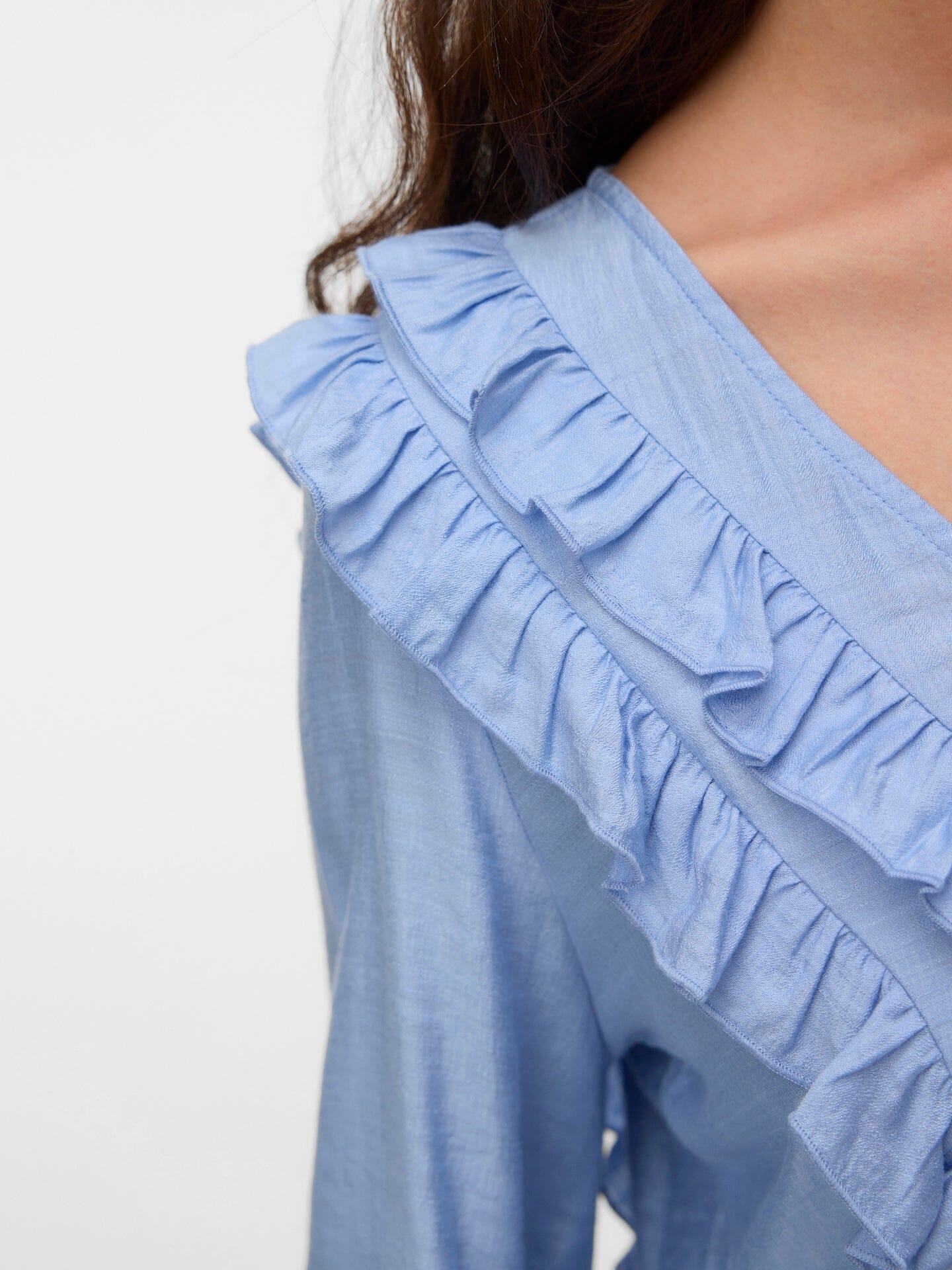 Zoey Flounce Top | Brunnera Blue Blouse Vero Moda 
