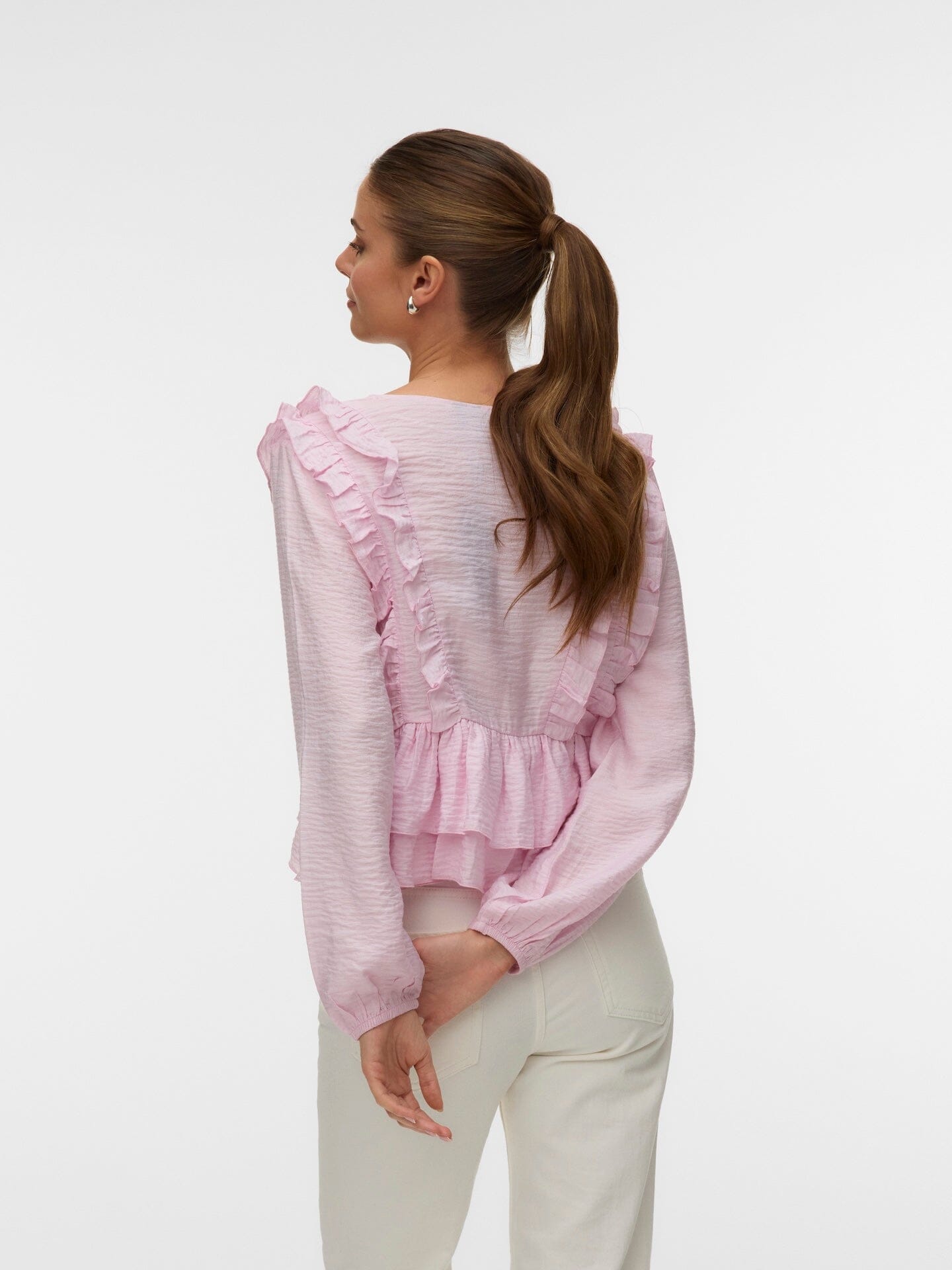 Zoey Flounce Top | Pink A Boo Blouse Vero Moda 