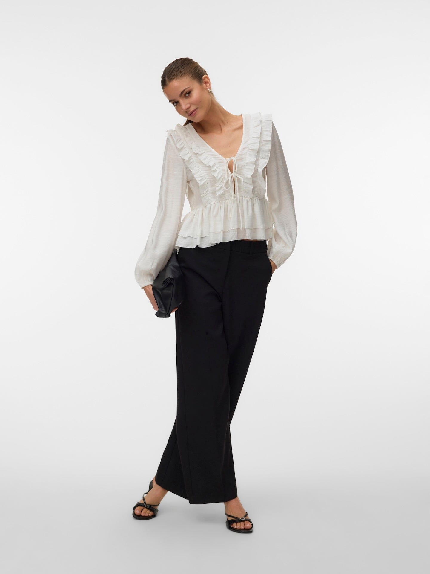 Zoey Flounce Top | Snow White Blouse Vero Moda 