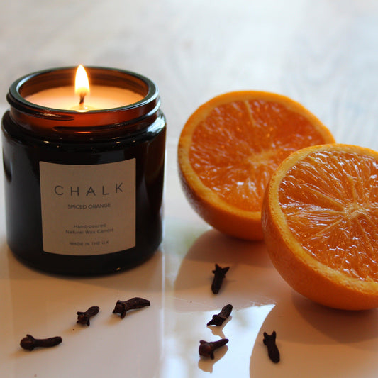 Amber Jar Candle | Spiced Orange | 96g Chalk The White Room