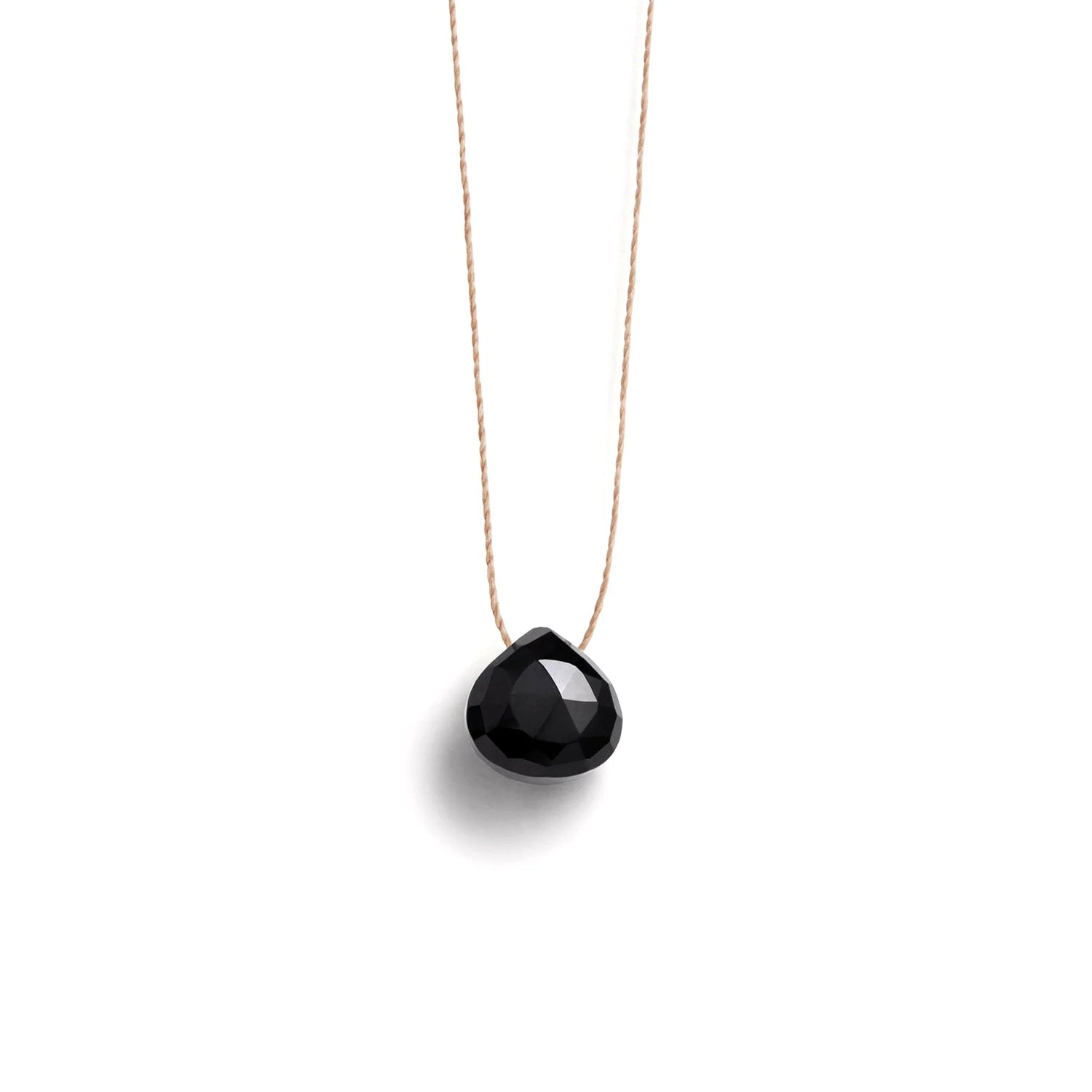 Fine Cord Necklace | Black Spinel Necklaces Wanderlust Life 