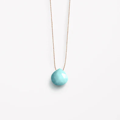 Fine Cord Necklace | December | Turquoise Necklaces Wanderlust Life 